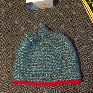One of a kind beanie hand knit!